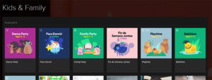 Playlists para niños en Spotify